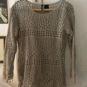 No Boundaries Crochet Knit Sweater
